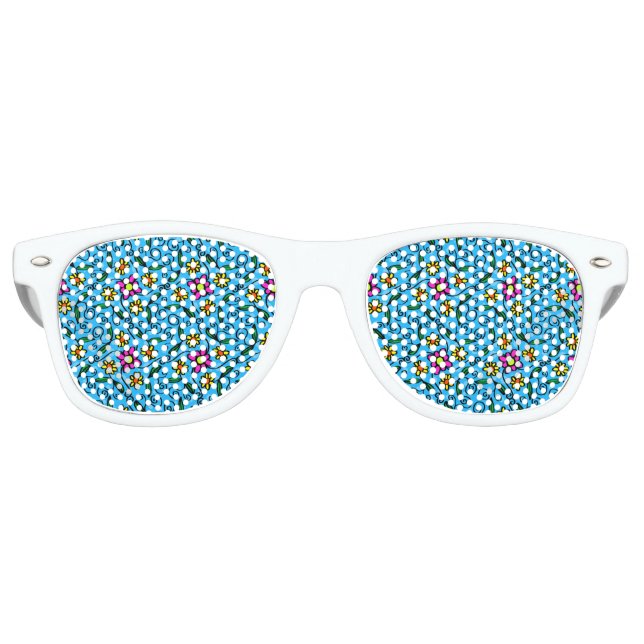 Lunettes de soleil Abstraites Floral Retro (Devant)