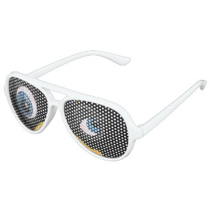 Lunettes de soleil amusantes de l'aviateur de fête