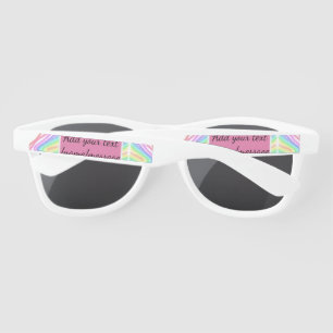Lunettes De Soleil Aquarelle arc-en-ciel ajouter un nom texte personn