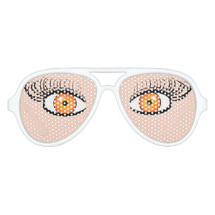 Lunettes de soleil avec les yeux oranges