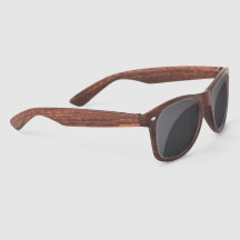 Lunettes de soleil avec montures texturées bois ma