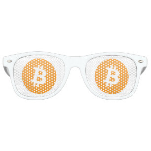 Lunettes de soleil Bitcoin avec orange et blanc bi
