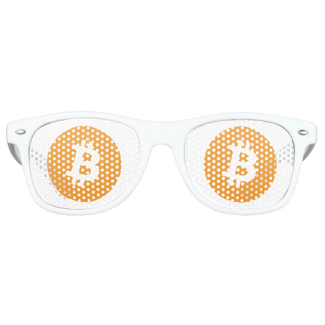 Lunettes de soleil Bitcoin avec orange et blanc bi (Devant)
