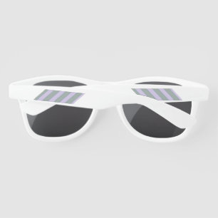 Lunettes de soleil blanc et vert pour femmes