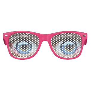 LUNETTES DE SOLEIL BLEUES DRÔLES À GRANDS YEUX DE