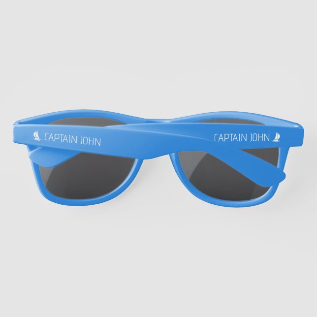 Lunettes de soleil Blue Wayfarer pour capitaine de (Dos)