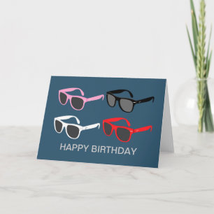 Lunettes de soleil Bonne carte d'anniversaire