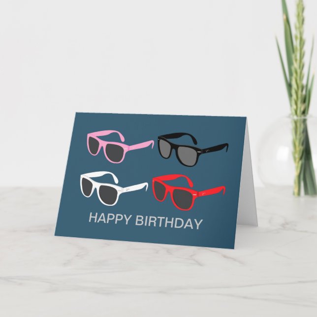 Lunettes de soleil Bonne carte d'anniversaire (Devant)