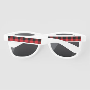 Lunettes De Soleil Buffalo Plaid Christmas Red and Black Check