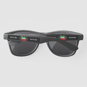 Lunettes De Soleil Carte de l'Iran avec drapeau et emblème