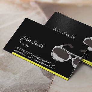 Lunettes de soleil Carte de visite foncé Jaune mod