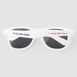 Lunettes De Soleil Célébrer 250 Ans 1776 États-Unis 2026 Rouge Blanc 