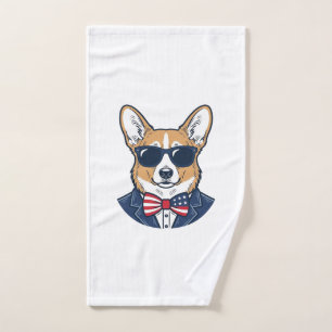 Lunettes de soleil Corgi patriotiques Art vectorie
