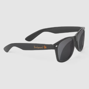 Lunettes De Soleil Cute Orange Eté Tortue de mer Bridesmaid avec nom