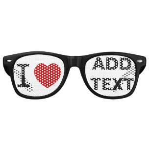 Lunettes de soleil d'amour du coeur I faites sur