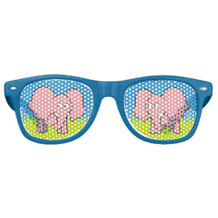 Lunettes de soleil d'aviateur de dessin animé d'él