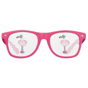 Lunettes de soleil de cocktail de Flamant rose