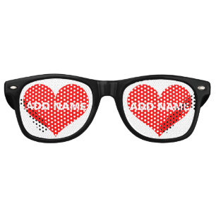 Lunettes de soleil de coeur personnalisées par