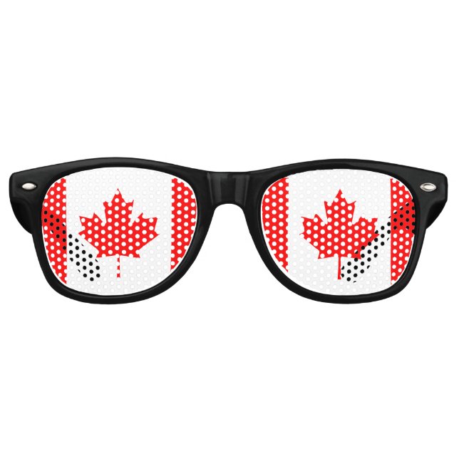 Lunettes de soleil de fête amusantes avec drapeau  (Devant)