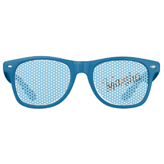 Lunettes de soleil de fête de nom antique (bleu ci
