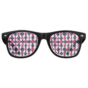 Lunettes de soleil de fête modernes rouges et noir