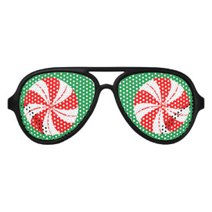 Lunettes de soleil de la fête de Noël Pepperment