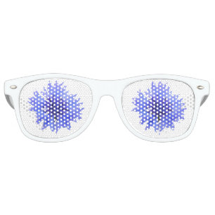 Lunettes de soleil de la fête - fleur de maïs bleu