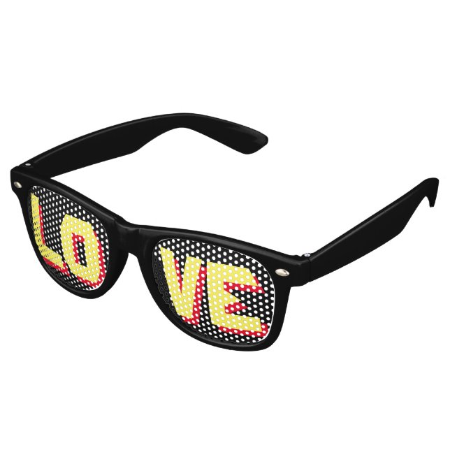 Lunettes de soleil de la fête "LOVE" (Angulaire)