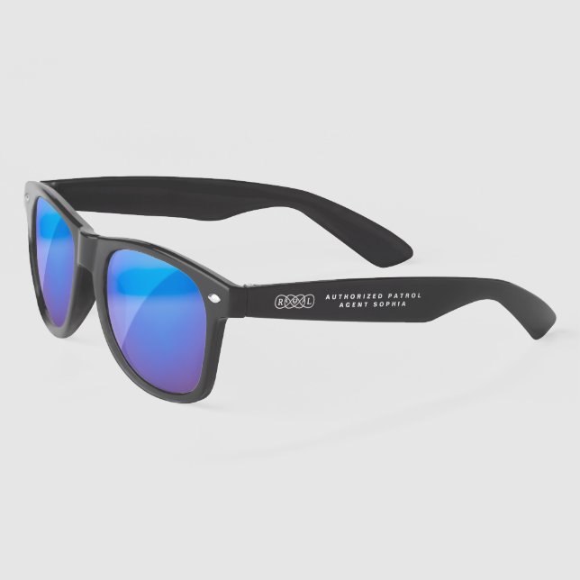 Lunettes de soleil de patrouille pétale miroir ble (Gauche)