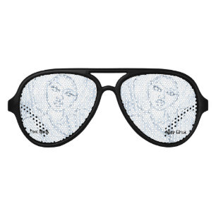 Lunettes de soleil de style artistique noir néon