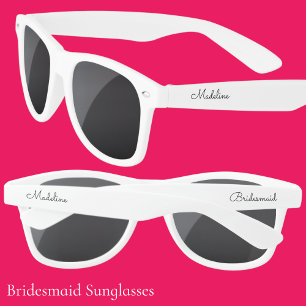 Lunettes De Soleil Demoiselle d'honneur personnalisée avec nom mignon