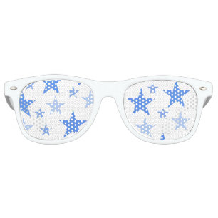 Lunettes de soleil d'étoiles bleues