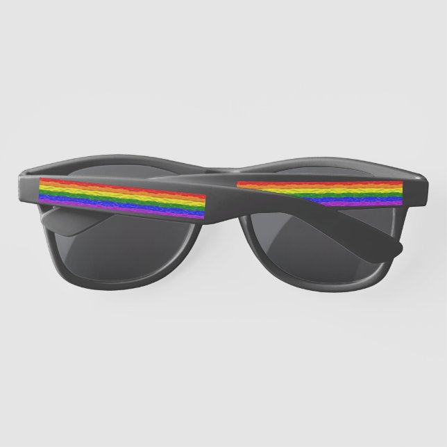 Lunettes De Soleil Drapeau de fierté de SlipperyJoe's vernis liquide  (Dos)