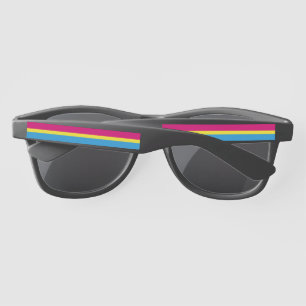 Lunettes De Soleil Drapeau de fierté pansexuelle SlipperyJoe rose amb