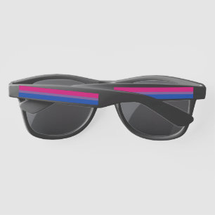 Lunettes De Soleil Drapeau SlipperyJoe's Bisexual Pride lavande-rose