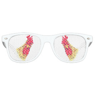 Lunettes de soleil drôles avec un coq surpris