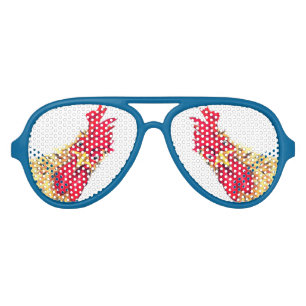 Lunettes de soleil drôles de coq surprises