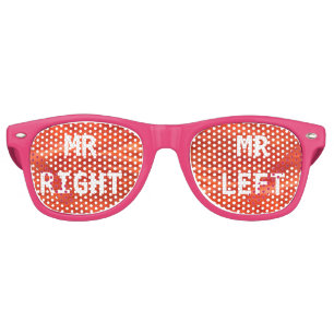 Lunettes de soleil drôles de la fête de M. Right