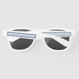 Lunettes De Soleil Elégant bleu et gris marbré