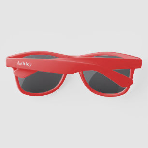 Lunettes de soleil en plastique nom personnalisé