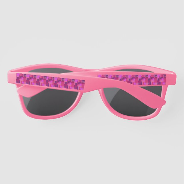 Lunettes de soleil en plastique rose (Dos)
