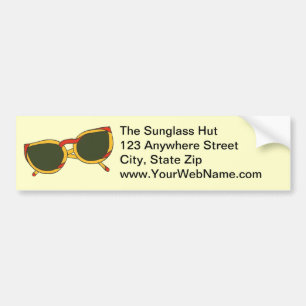 Lunettes de soleil en Stickers pare-chocs jaunes e