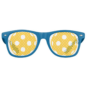 Lunettes de soleil fantaisistes jaunes mignonnes p