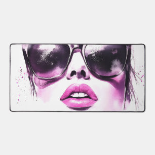 Lunettes de soleil femme mode aquarelle rose chic