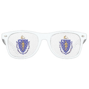 Lunettes de soleil Fête avec drapeau du Massachuse