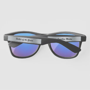 Lunettes De Soleil Fête nuptiale en acier brossé modifiable