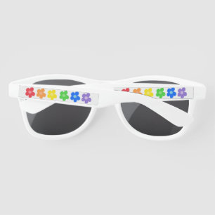 Lunettes De Soleil Fleurs arc-en-ciel Abstraites
