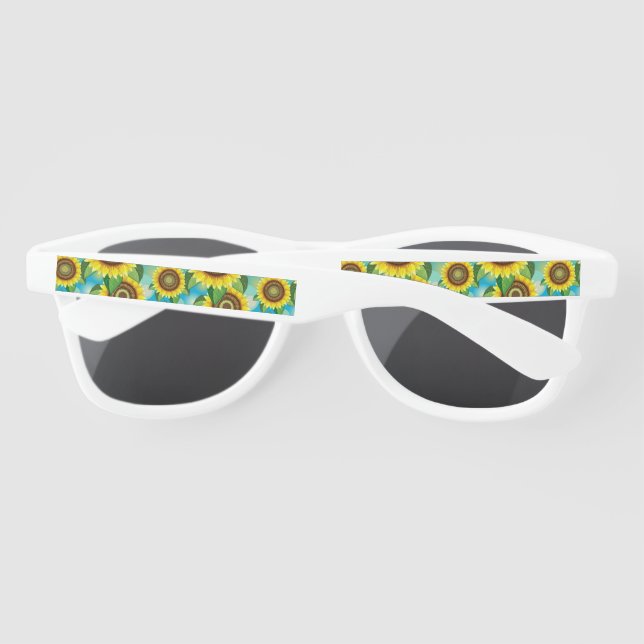Lunettes De Soleil Fleurs de soleil Bright Summer Nature Flora (Dos)