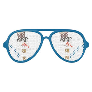 Lunettes de soleil géantes d'aviateur de bonhomme