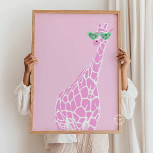 Lunettes de soleil Girafe Rose – Impression Animal